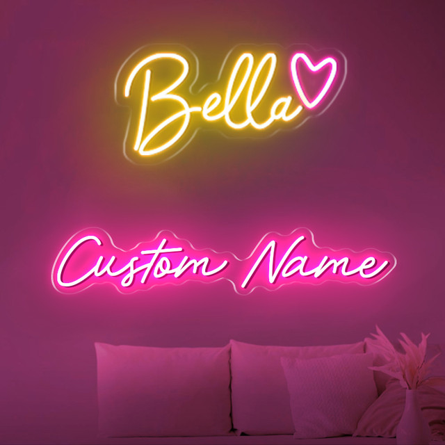 Personalized Family Name Neon Signs Custom Led Light Up Lamp Wall Decor  Wedding Birthday Party Bar Salon Kid Gift Business Logo - AliExpress